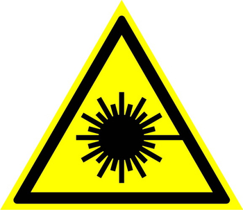 W10 опасно! лазерное излучение (пластик, сторона 200 мм) - Знаки безопасности - Предупреждающие знаки - vektorb.ru