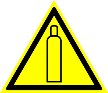 W19 газовый баллон (пластик, сторона 200 мм) - Знаки безопасности - Предупреждающие знаки - vektorb.ru